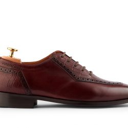 brett Men's Brown Semi-Brogue Lace-Up Shoes