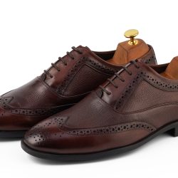 Men's Brown Leather Brogue Oxford Shoes