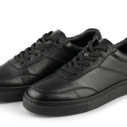 lash-z men's Premium Leather Black Sneakers