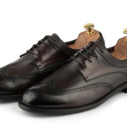 Men's Brown Leather Brogue Derby Shoes