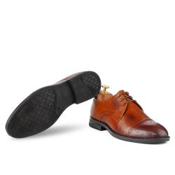 Valiant Tan leather derby shoe