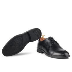 Valiant noir black derby shoe