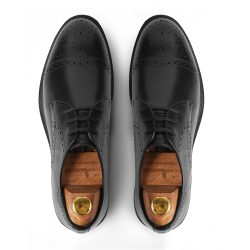Valiant noir black derby shoe