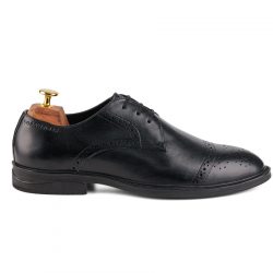Valiant noir black derby shoe