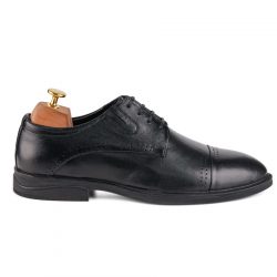 Aegis Noir black leather Derby shoe