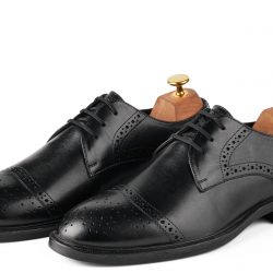 Valiant noir black derby shoe