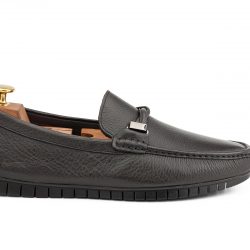 flettere brown deer leather loafers