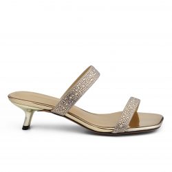 Noctara gold kitten heels