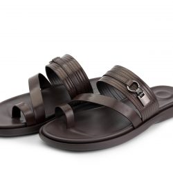 ComfortStep brown leather slippers