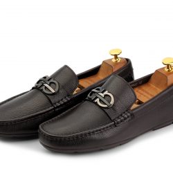 Glidemoor brown deer leather driving loafers