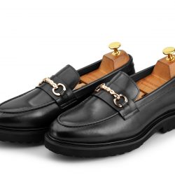 Stalvio Noir Black leather shoes