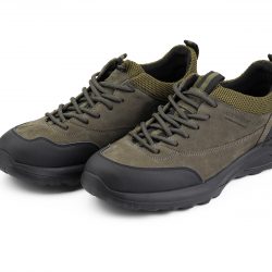 aerostride Olive nubuck leather sports shoes