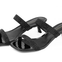 noctara noir Black kitten heels