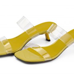 lumea canary Yellow kitten heels