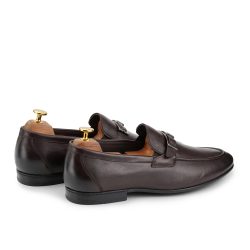 pinnor Brown calf leather loafer shoes