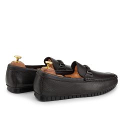 flettere brown deer leather loafers