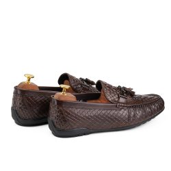 Tasselio brown leather tassel loafers