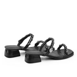Aurum noir Black patent leather heel