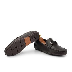 Glidemoor brown deer leather driving loafers