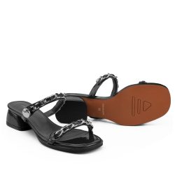 Aurum noir Black patent leather heel