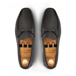 flettere brown deer leather loafers