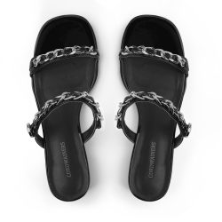 Aurum noir Black patent leather heel