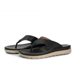 Floryn Noir faux leather slippers