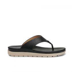 Floryn Noir faux leather slippers