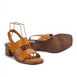 Serena camel block heel sandals