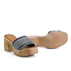 steadyglam noir platform heel sandals