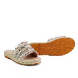 Petal Glide pink flat slippers