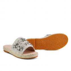 Florenza gray flat slippers