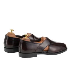 TradLustre Brown leather Peshawari shoes