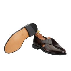 TradLustre Brown leather Peshawari shoes