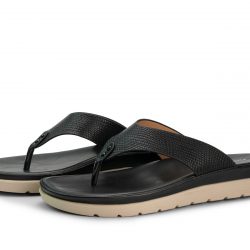 Floryn Noir faux leather slippers