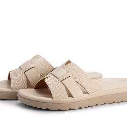 EaseWalk Beige faux leather slip-ons