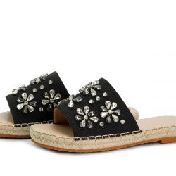 florenza noir Black flat slippers