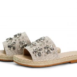 Florenza gray flat slippers