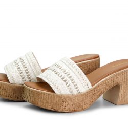 SteadyGlam Pearl platform heel sandals