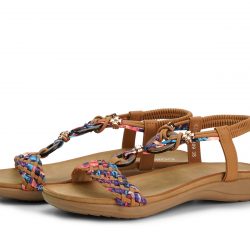 vivastep Camel faux leather sandals