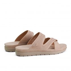 ComfortGlide beige faux leather slip-ons