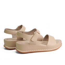 flexstride Beige faux leather sandals