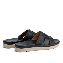 EaseWalk Noir black faux leather slip-ons