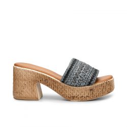 steadyglam noir platform heel sandals