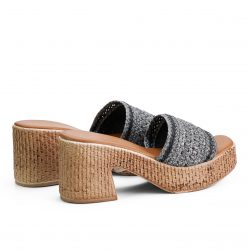 steadyglam noir platform heel sandals