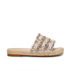 Petal Glide pink flat slippers