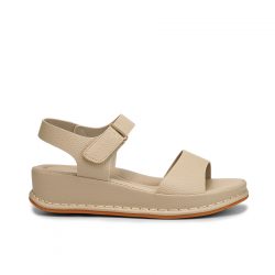 flexstride Beige faux leather sandals
